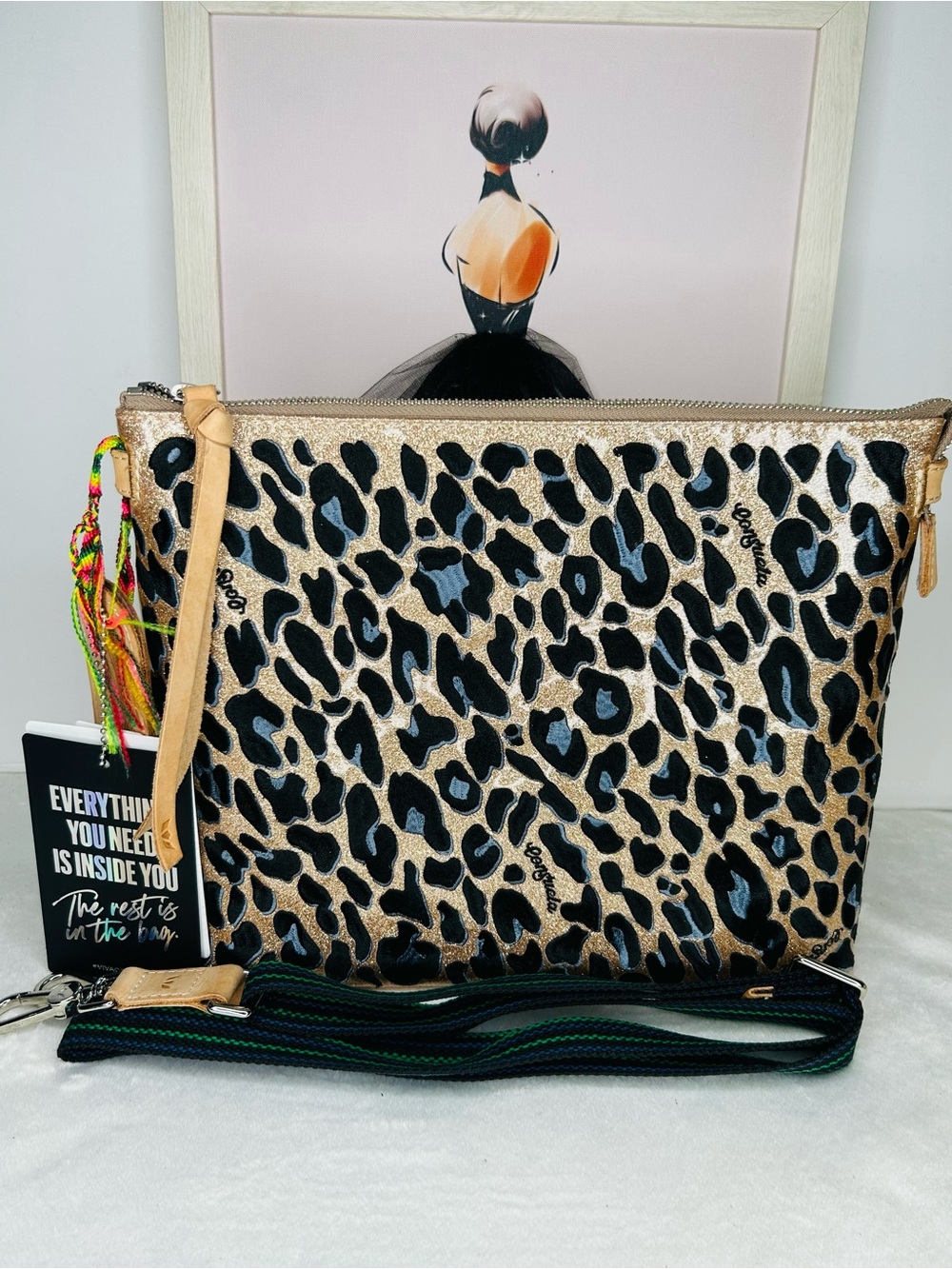 Rare- CONSUELA Joss Downtown Embroidered Crossbody